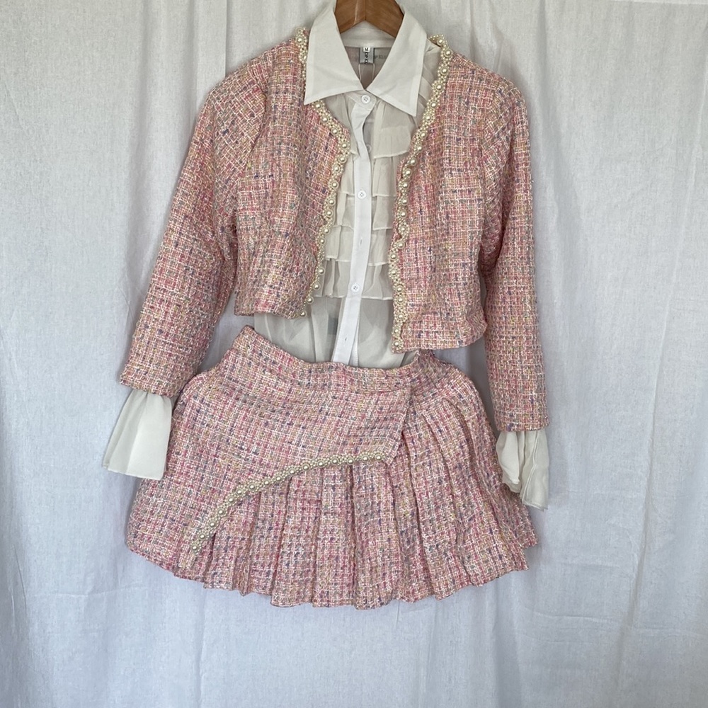 NWT multi-color tweed suit in ladies size medium - Picture 2 of 10